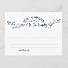 葬儀サービス、ネイビーブルー、共有メモリカード ポストカード