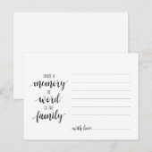 葬儀サービス、ブラックスクリプト、共有メモリカード ポストカード (正面/裏面)