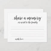 葬儀サービス、ブラックスクリプト、共有メモリカード ポストカード (正面/裏面)