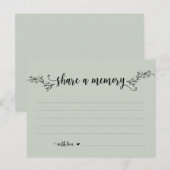 葬儀サービス、ブラックセージ、共有メモリカード ポストカード (正面/裏面)