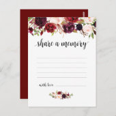 葬儀サービス、ブルゴーニュ、共有メモリカード ポストカード (正面/裏面)