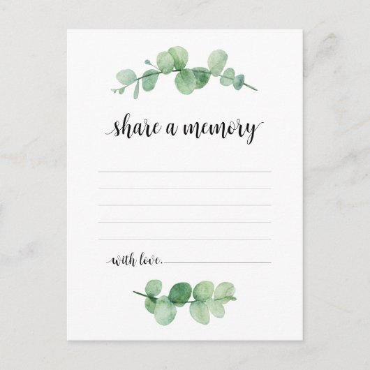 葬儀サービス,ユーカリ,共有メモリカード ポストカード (正面)