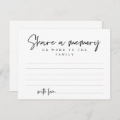 葬儀サービス、共有メモリ、ワードファミリーカード ポストカード (正面/裏面)