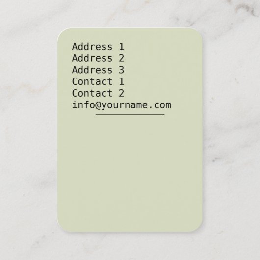 葬儀サービス – 名刺 (裏面)