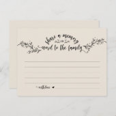 葬儀サービス，素朴クリーム，共有メモリカード ポストカード (正面/裏面)