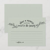 葬儀サービス、素朴セージ、共有メモリカード ポストカード (正面/裏面)