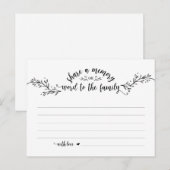 葬儀サービス、素朴ブラック、共有メモリカード ポストカード (正面/裏面)