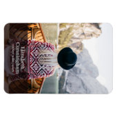 葬儀シンプル記念モダン写真カード マグネット (横)