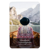 葬儀シンプル記念モダン写真カード マグネット (縦)