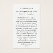 葬儀シースケープメモリアル祈りの言葉共感表 (裏面)