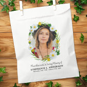 葬儀シードパケットカスタム写真フローラメモリアル フェイバーバッグ