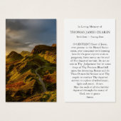 葬儀スコティッシュランドスケープ祈りの言葉共感表 (正面&裏面)