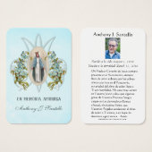 葬儀スペインのカトリックのメアリ記念祈りの言葉 (正面&裏面)