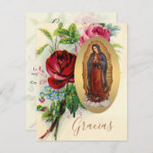 葬儀スペインの悔やみや弔慰の神様に感謝 サンキューカード (正面/裏面)