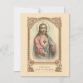 葬儀スペインの悔やみや弔慰ホーリーカードサンキュー サンキューカード (正面)