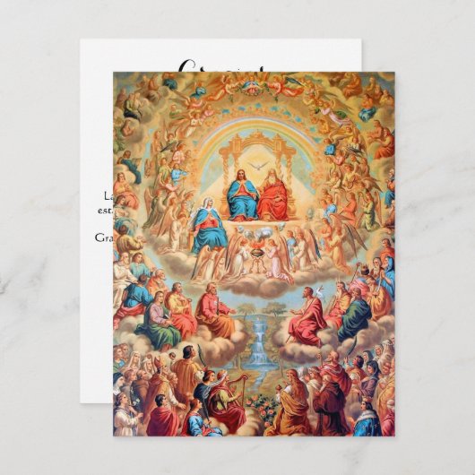 葬儀スペインの悔やみや弔慰ホーリーカードサンキュー サンキューカード (正面/裏面)