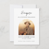 葬儀スペインの記念悔やみや弔慰写真 サンキューカード (正面)