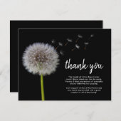 葬儀ダンデリオンサンキュー | 忌引の希望 サンキューカード (正面/裏面)