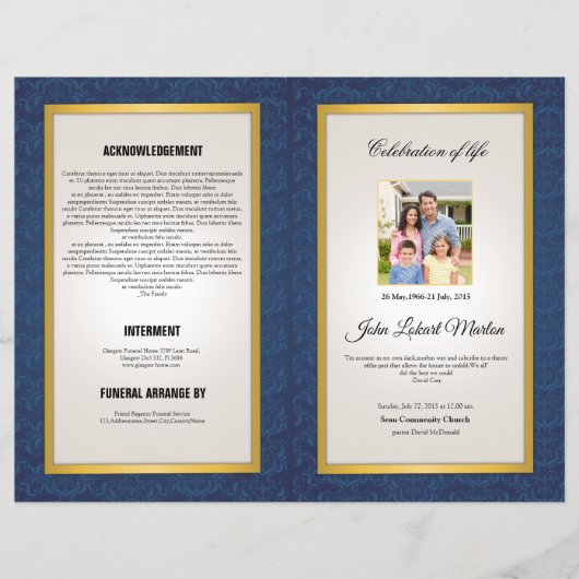 葬儀テンプレートパンフレット チラシ (正面)