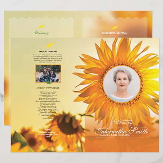 葬儀テンプレート (正面/裏面)