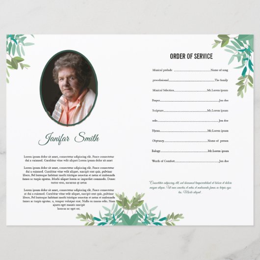 葬儀テンプレート (裏面)