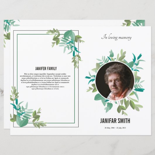 葬儀テンプレート (正面/裏面)