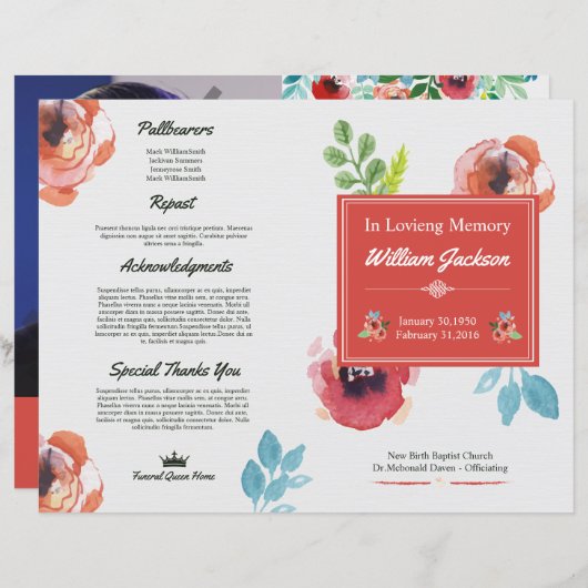 葬儀テンプレート (正面/裏面)