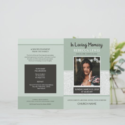 葬儀テンプレート (スタンド正面)