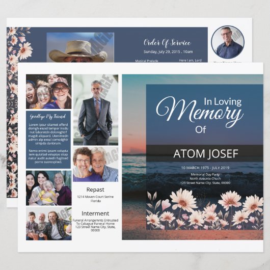 葬儀テンプレート (正面/裏面)