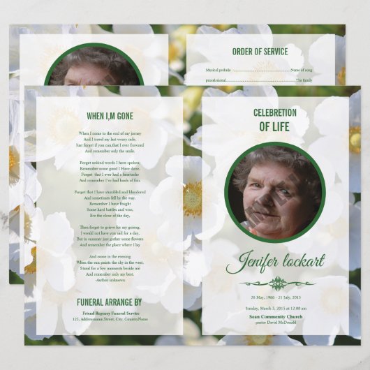 葬儀テンプレート (正面/裏面)