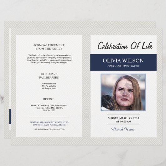 葬儀テンプレート (正面/裏面)