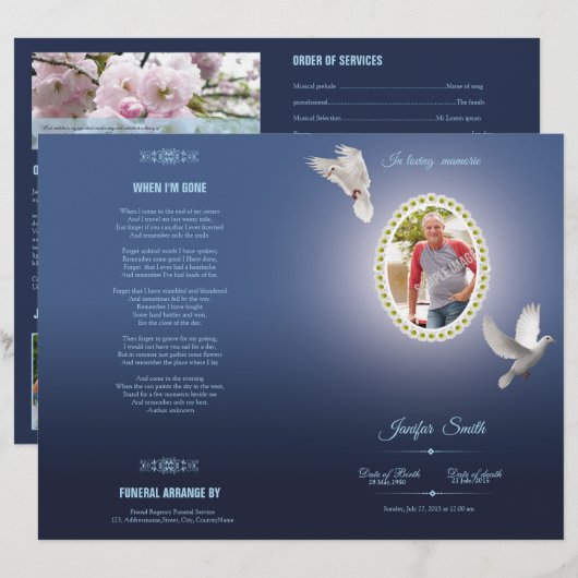 葬儀テンプレート (正面/裏面)