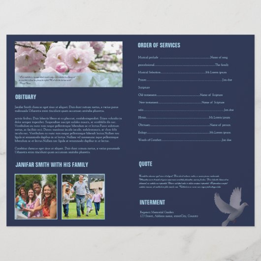 葬儀テンプレート (裏面)