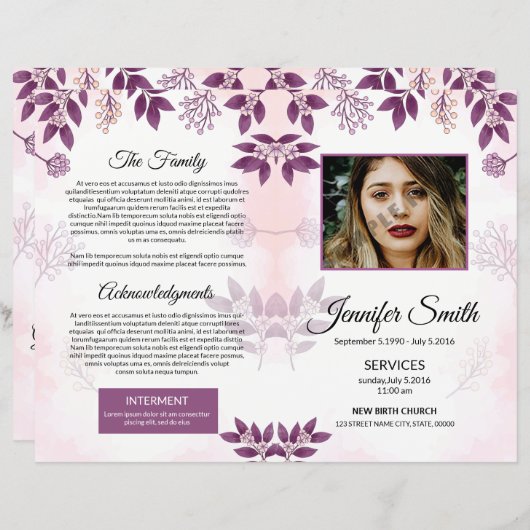 葬儀テンプレート (正面/裏面)