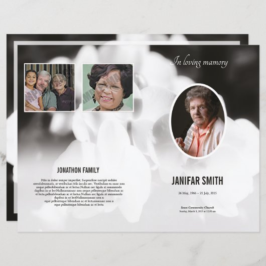 葬儀テンプレート (正面/裏面)