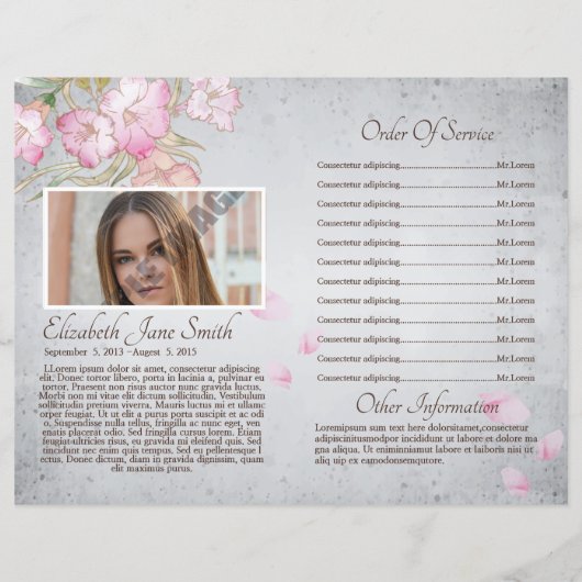 葬儀テンプレート (裏面)