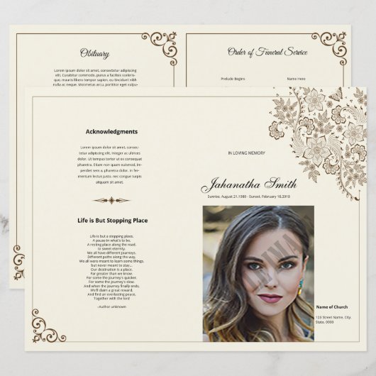 葬儀テンプレート (正面/裏面)