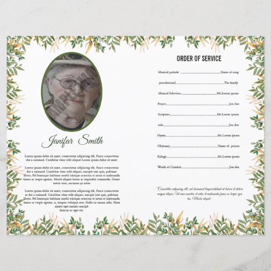 葬儀テンプレート (裏面)