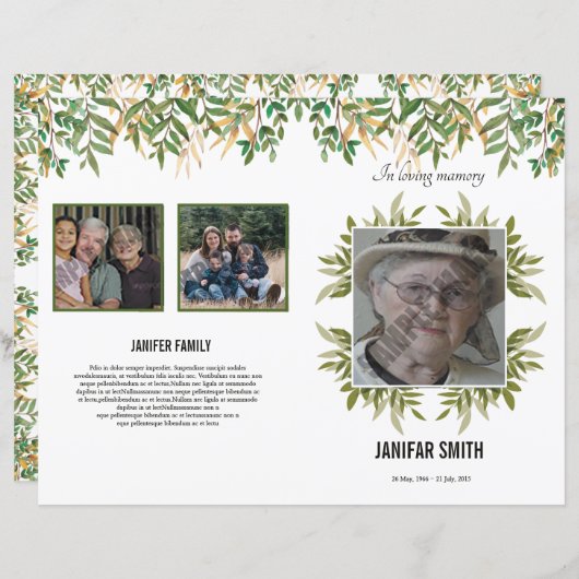 葬儀テンプレート (正面/裏面)