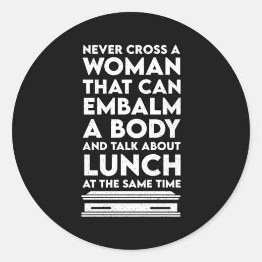 葬儀ディレクターのエンバルマー・モルティシアンを渡らない ラウンドシール (正面)