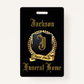 葬儀ディレクター名タグ バッジ (正面)