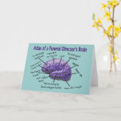 葬儀ディレクター/モルティシおもしろいアン脳デザイン カード (黄色い花)