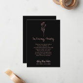 葬儀トレンディーバラ金ゴールドを思い出親愛す ノートカード (正面/裏面インサイチュ)