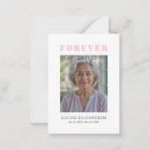 葬儀ハート台本悔やみや弔慰メモリアルありがとう ノートカード (正面)