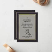 葬儀バタフライやる気を起こさせる引用文メモリアル ノートカード (正面/裏面インサイチュ)