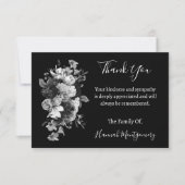 葬儀パーソナライズされたと悔やみや弔慰サンキューカード ノートカード (正面)