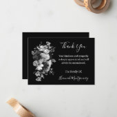 葬儀パーソナライズされたと悔やみや弔慰サンキューカード ノートカード (正面/裏面インサイチュ)