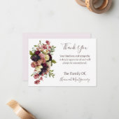 葬儀パーソナライズされたと悔やみや弔慰サンキューカード ノートカード (正面/裏面インサイチュ)