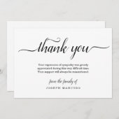 葬儀パーソナライズされたサンキューカード サンキューカード (正面/裏面)
