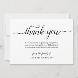 葬儀パーソナライズされたサンキューカード サンキューカード